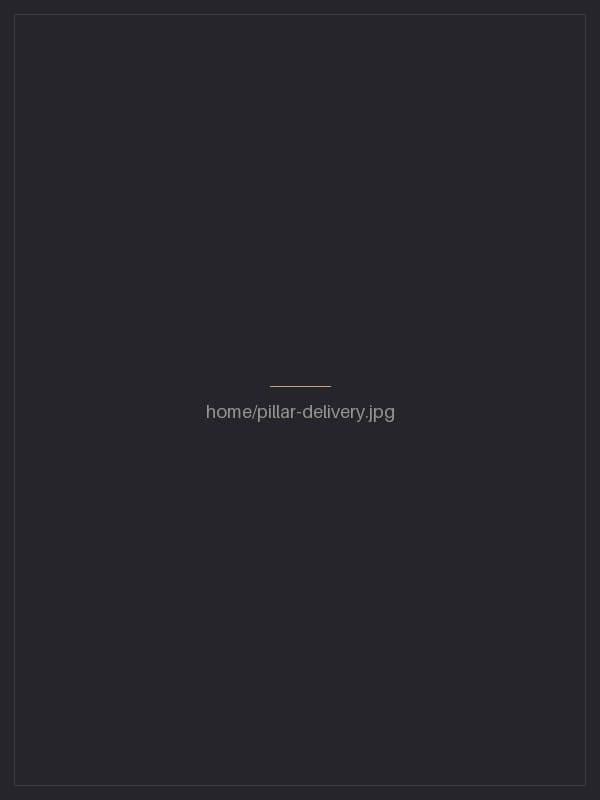A delivery professional handing over a carefully packed order